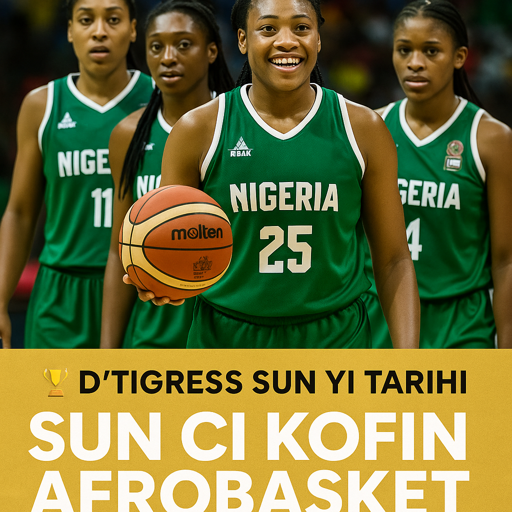 D’Tigress Sun Yi Tarihi: Sun Ci Kofin AfroBasket Sau Biyar a Jere D’Tigress Sun Yi Tarihi: Sun Ci Kofin AfroBasket Sau Biyar a Jere